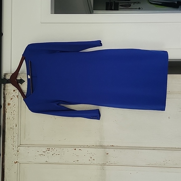 Old Navy 3/4 sleeve royal blue dress - Picture 2 of 7
